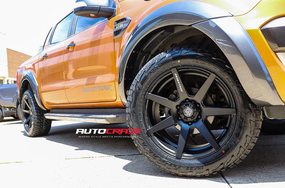 FORD RANGER AVALANCHE MATTE BLACK FRONT MILLED